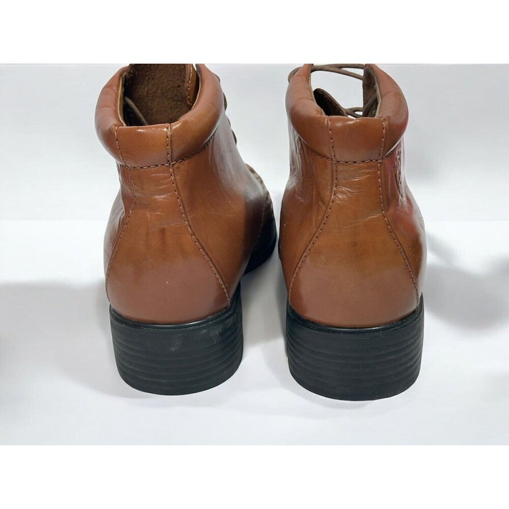 VTG Ariat Boots Women's 5.5B Brown Leather Kiltie Tassel Woven Retro Western - Picture 8 of 12